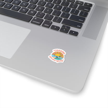 Chasing Golden Hours Kiss-Cut Sticker | summer aesthetic, coastal vibes